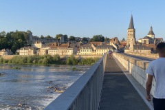 Blick vom „Inselrestaurant“ auf La Charité-sur-Loire